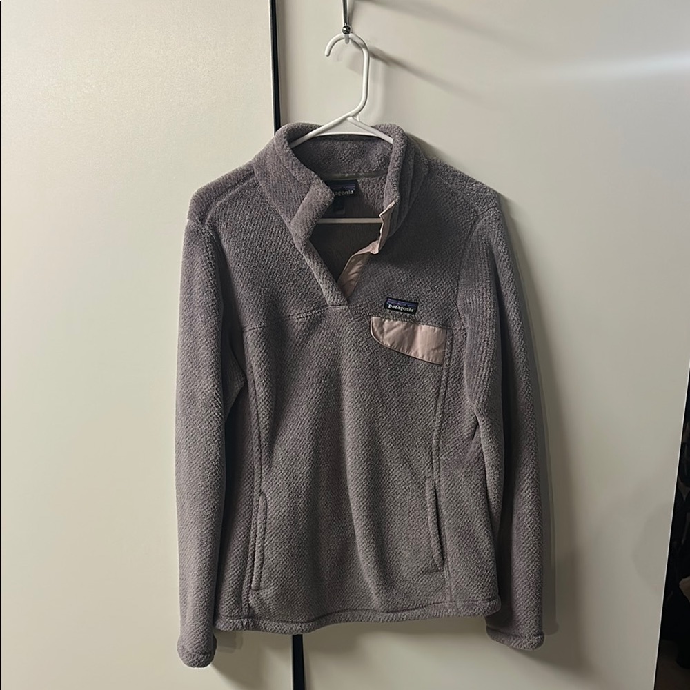 Patagonia Taupe Fleece Pullover